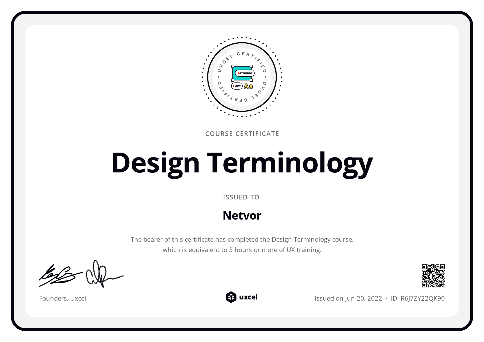Netvor's certificate
